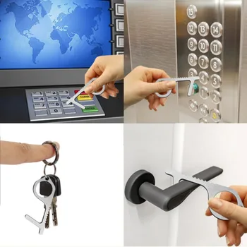 

Contactless Safety Door Opener Door Handles Safety Protection NO Touch Brass Key Opener Kits Safety Door Opener