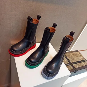 

same shoes with medium and thick soles, ChElSEY boots, women's 2020 new versatile boots, short boots and anti slip