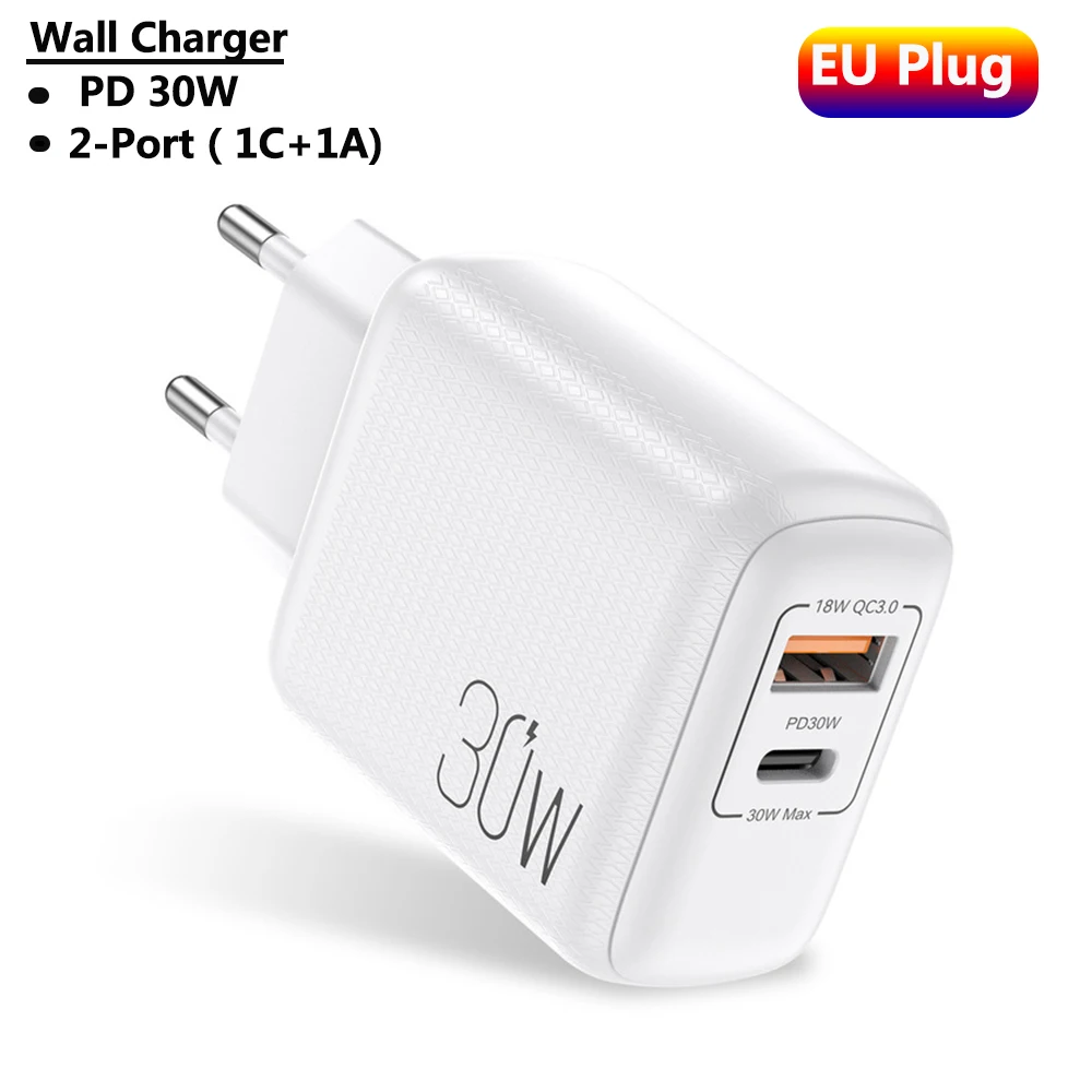 best 65w usb c charger USB Type-C Fast Charger PD 30w PPS 25W QC3.0 For Macbook Ipad Samsung S21 Iphone 12 Xiaomi Mobile Phone  Quick Charging Adapter powerbank quick charge 3.0 Chargers
