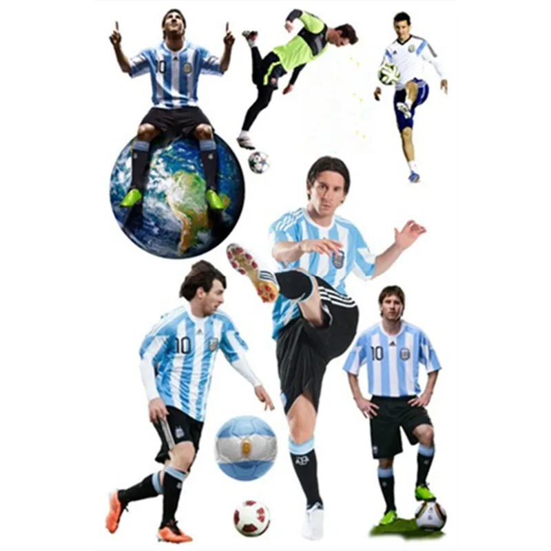 Настенные 3d наклейки с изображением футбольной звезды виниловые на стену