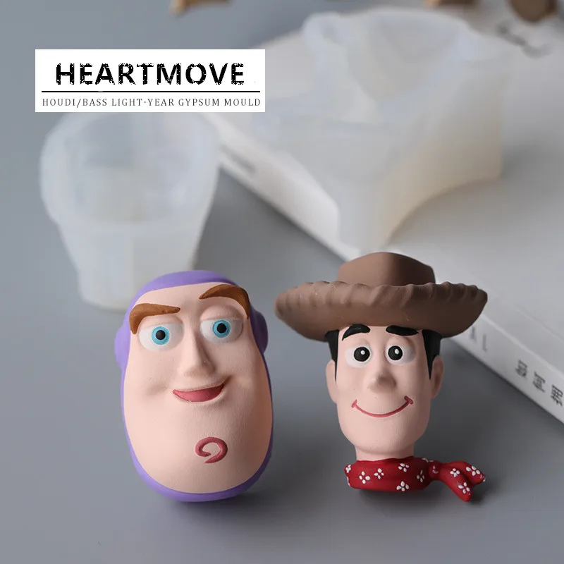 2021 New Cartoon Head Silicone Mold DIY Soap Fondant Mold Cake Decorating Tools Chocolate Baking Moulds Resin Clay Mould