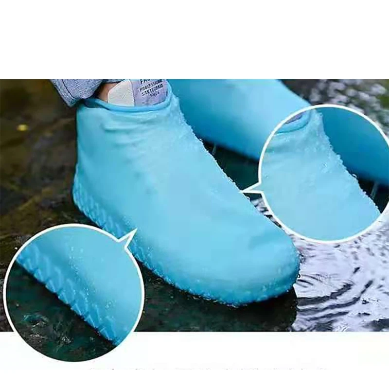 Новинка; водонепроницаемые непромокаемые чехлы; прочные силиконовые галоши; Многоразовые непромокаемые сапоги; нескользящие износостойкие вторичные ботинки унисекс
