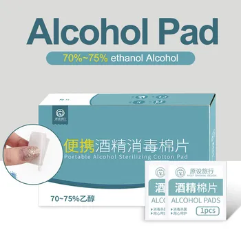 

Alcohol Pads Disinfected Sterilization Sheet Cleans Hand Care 100 Tablets/Pack Clean Hand Health Care