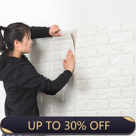 Brick pattern 3D wall stickers thickened self-adhesive wallpaper waterproof bump-proof soft children's room |