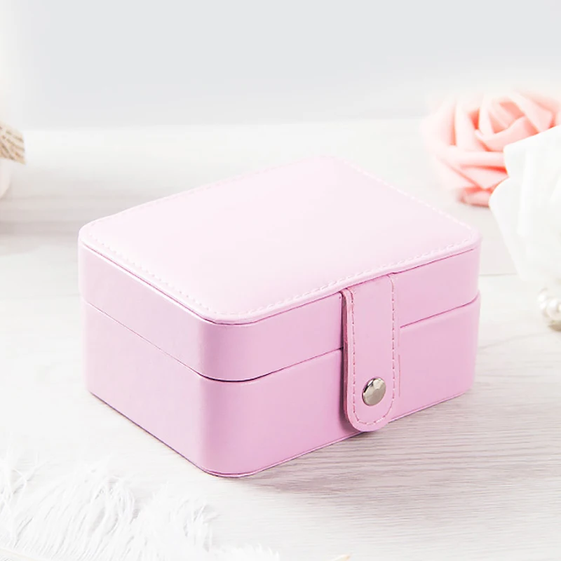 

Travel Jewelry Box Packaging Display Organizer Holder PU Leather Zipper Jewellery Case Wedding Gift Boxes for Women