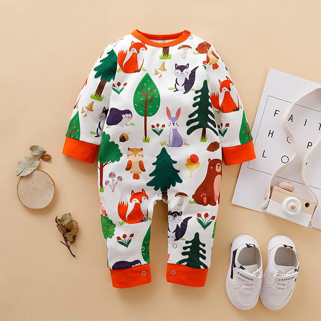 

Christmas Spring Autumn Baby Clothes 0-24M Newborn Soft Cotton Baby Romper Infant Boy Girl Jumpsuit Baby Cartoon Costume Pajamas