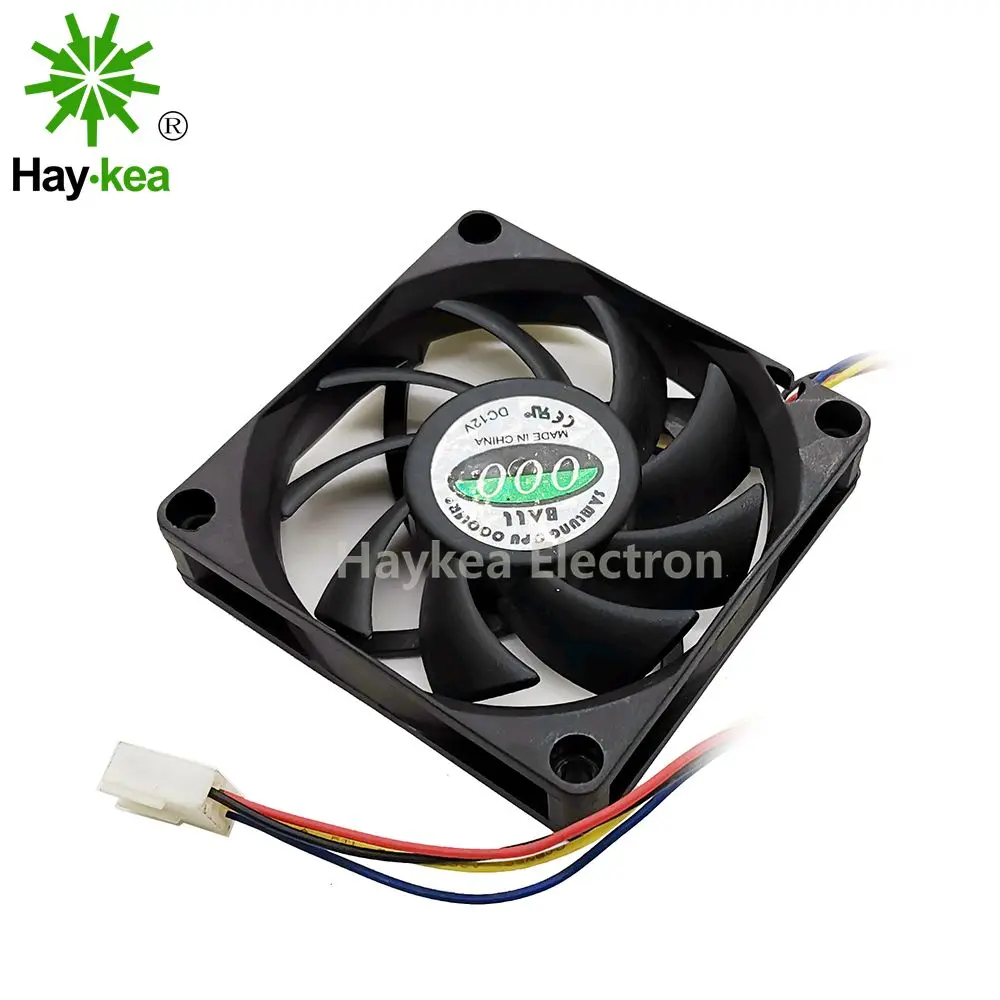 7015 70mm x 70mm x 15mm DC Brushless PWM Cooler Cooling Fan 12V 0 55A 4Wire 4