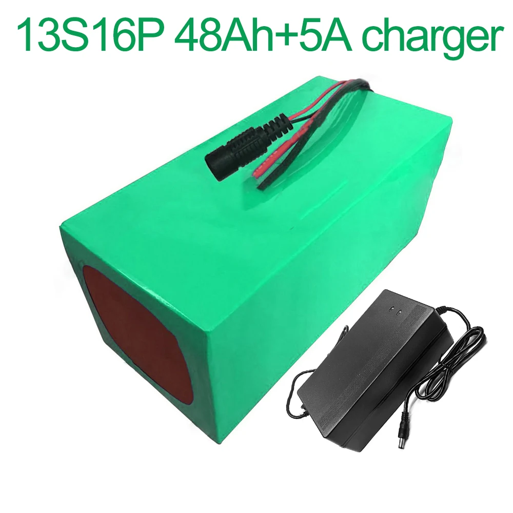 

With 5A charger 48V 48Ah 13S16P 18650 Li-ion Battery Pack E-Bike Ebike electric bicycle 315x145x140mm