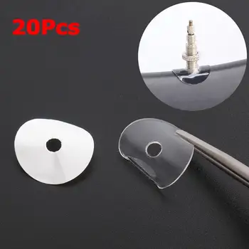 

20 Pcs Mountain Road Bike Bicycle Air Nozzle Valve Core Gasket Sticker Tube Tire Fixed Paster for Presta Valve