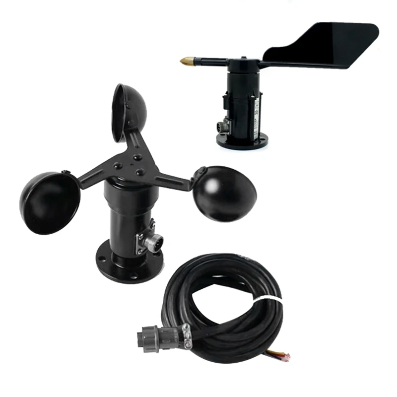 

Promotion! 2PCS Wind Speed and Wind Volume Transmitter Meteorological Photoelectric Metal Wind Speed Sensor