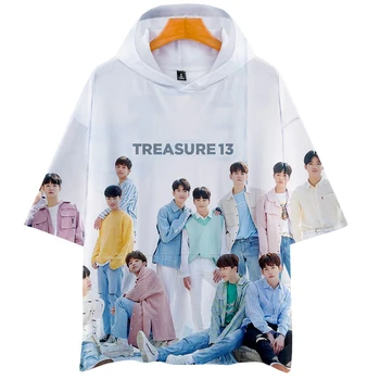 

Treasure South Korea short-sleeved hoodie Sweatshirt summer hip hop fashion trend short sleeve
