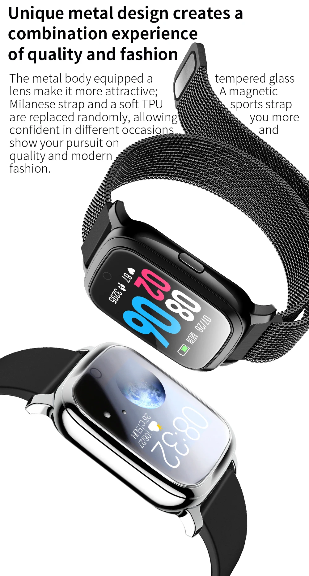 CV06 Смарт-часы IP67 Водонепроницаемый 20/90 дней долгое время ожидания Монитор артериального давления пульса умный Браслет Bluetooth 5,0