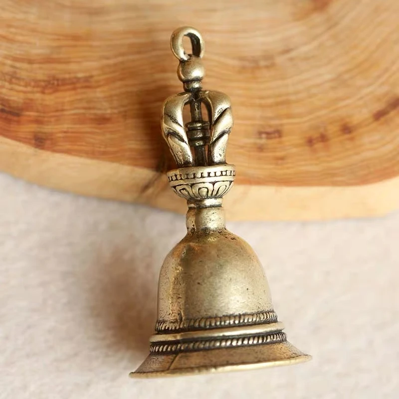 Brass Handicraft die-casting Drop Magic Bell Key Car Button Wind Bell Tibetan Bronze Bell Creative Gift home Decoration Pendant
