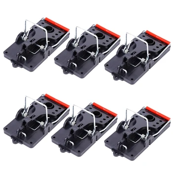 

6 Pack Mouse Traps Mice Catcher Quick Kill Captures Small Mice Snap Trap Humane Effective Reuseable Quick Response