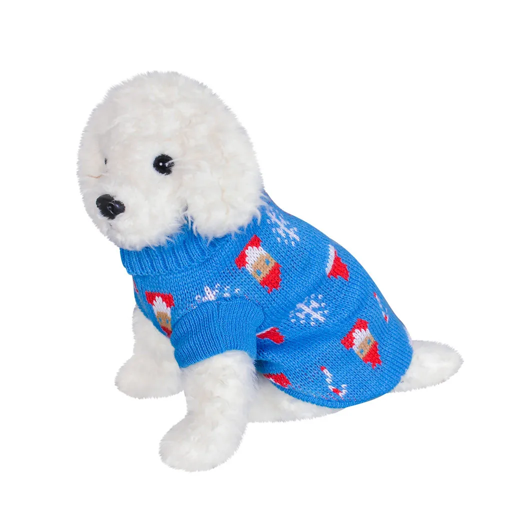 Одежда для собак маленькая собачий тёплый комбинезон свитер для кота собаки кота теплая зимняя водолазка Рождественский свитер костюм одежда sweter dla psaZ925
