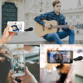 

Mini Recording Travel Smart Universal Sensitive Condenser Omni Directional Black Microphone Live Broadcast Practical Portable