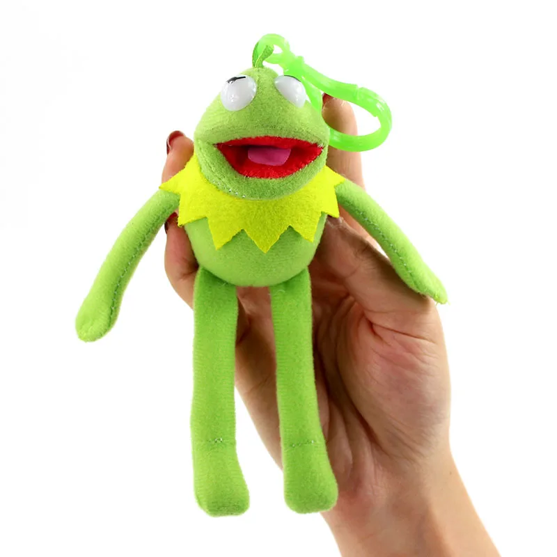 15cm 1pcs Sesame Street Kermit Frog bagpack Plush Mini Pendants toy dolls Key chain Christmas gifts for children