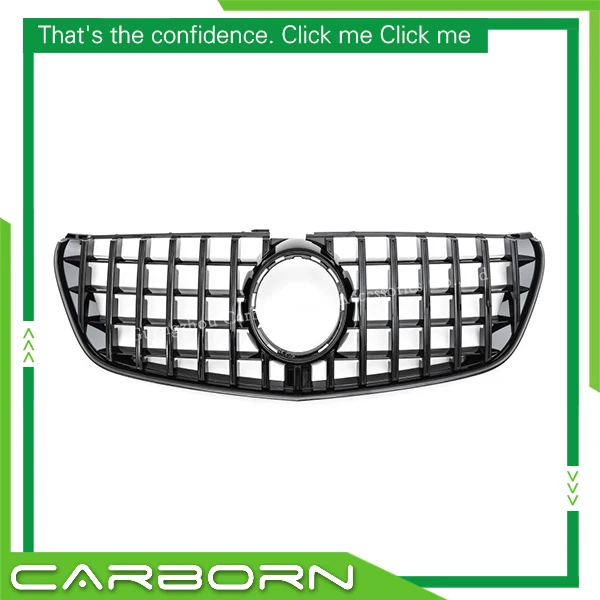 Для Mercedes для Benz V-class W447 V260 V250 и Vito-class- с эмблемой GT стиль передний бампер гоночная решетка