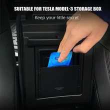 Organizador de apoyabrazos central para coche, caja de almacenamiento oculta para Tesla modelo 3 Y 2017, 2018, 2019, 2020, 2021