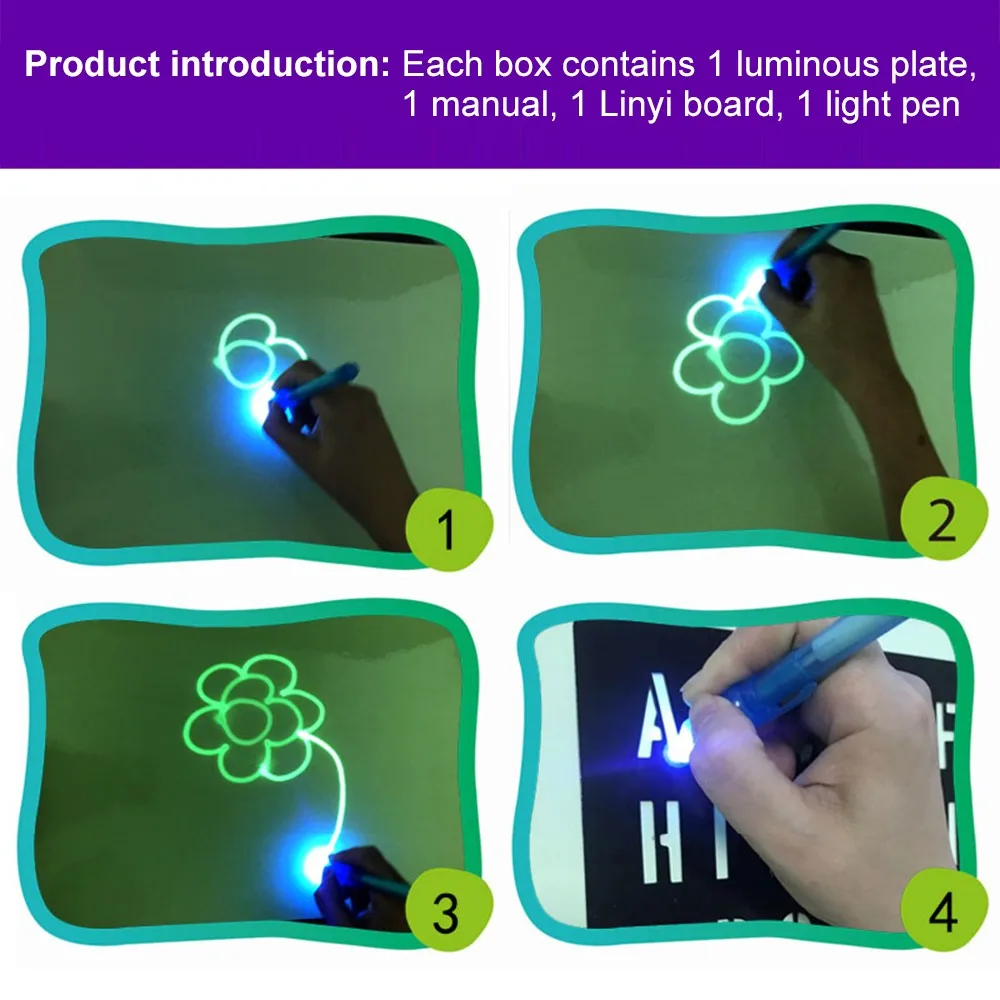 Волшебная водная рисовальная книга с светильник, забавная и развивающая игрушка, рисование, доска для рисования, магический рисовальный развивающий подарок