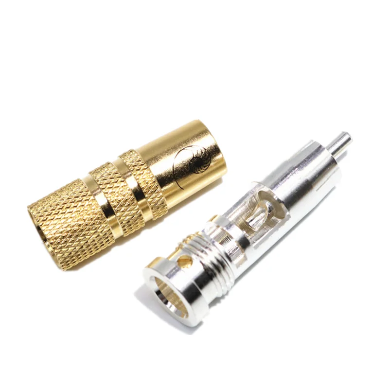 XSSH аудио hifi 4 шт. RCA+ 4 шт. термоусадочная трубка латунь медь с серебряным покрытием Аудио Видео rta-штекер RTA pulg