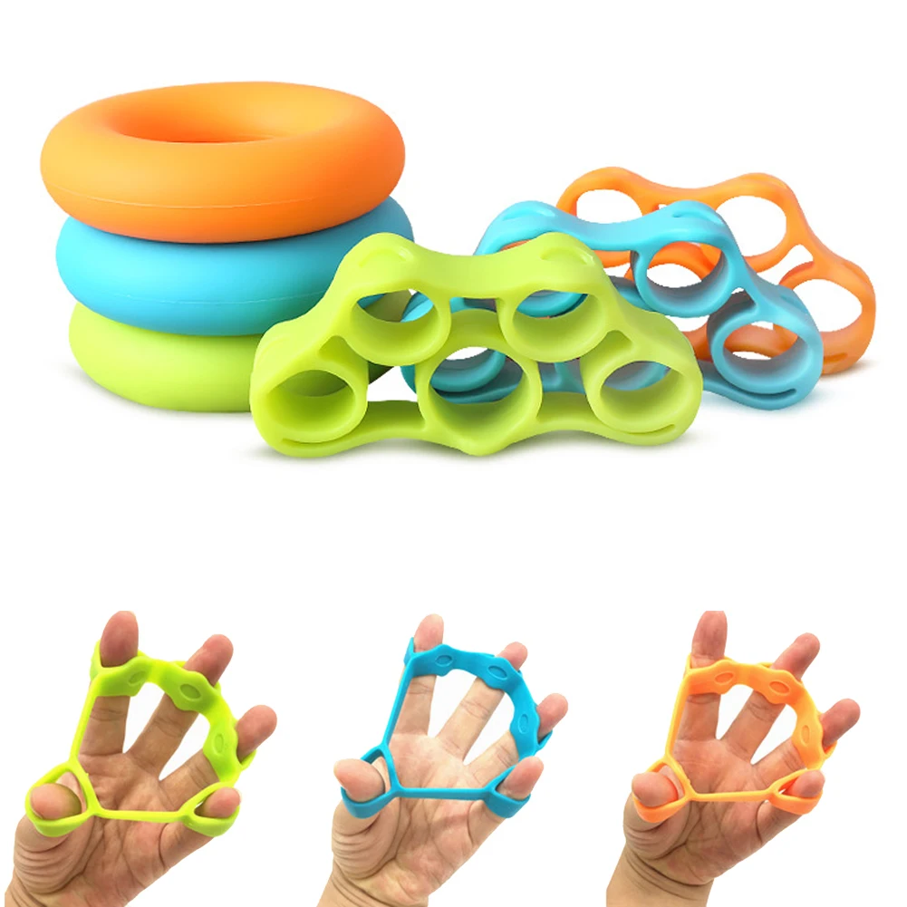 Bandas de resistencia para dedo, estirador de dedo, Kit de ejercicio, fortalecedor, rehabilitación, 2 uds.