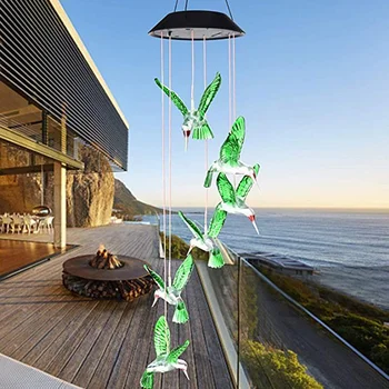 

Hot Solar Powered LED Wind Chime String Light Color Changing Hanging for Home Garden PLD