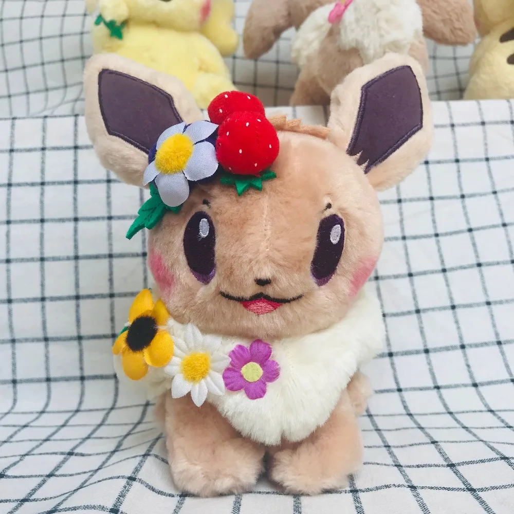 Takara POKEMON Eevee Pikachu Plush Toy Lovely Anime Doll Kawaii Wreath Animal Stuffed Gift for Girlfriend Hobby Collection Takara POKEMON Eevee Pikachu Plush Toy Lovely Anime Doll Kawaii Wreath Animal Stuffed Gift for Girlfriend Hobby Collection