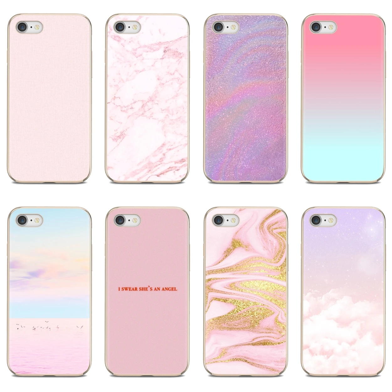 Pastel Pink Wallpaper For Iphone Ipod Touch 11 12 Pro 4 4s 5 5s Se 5c 6 6s 7 8 X Xr Xs Plus Max Soft Tpu Phone Cover Mobile Phone Cases Covers Aliexpress