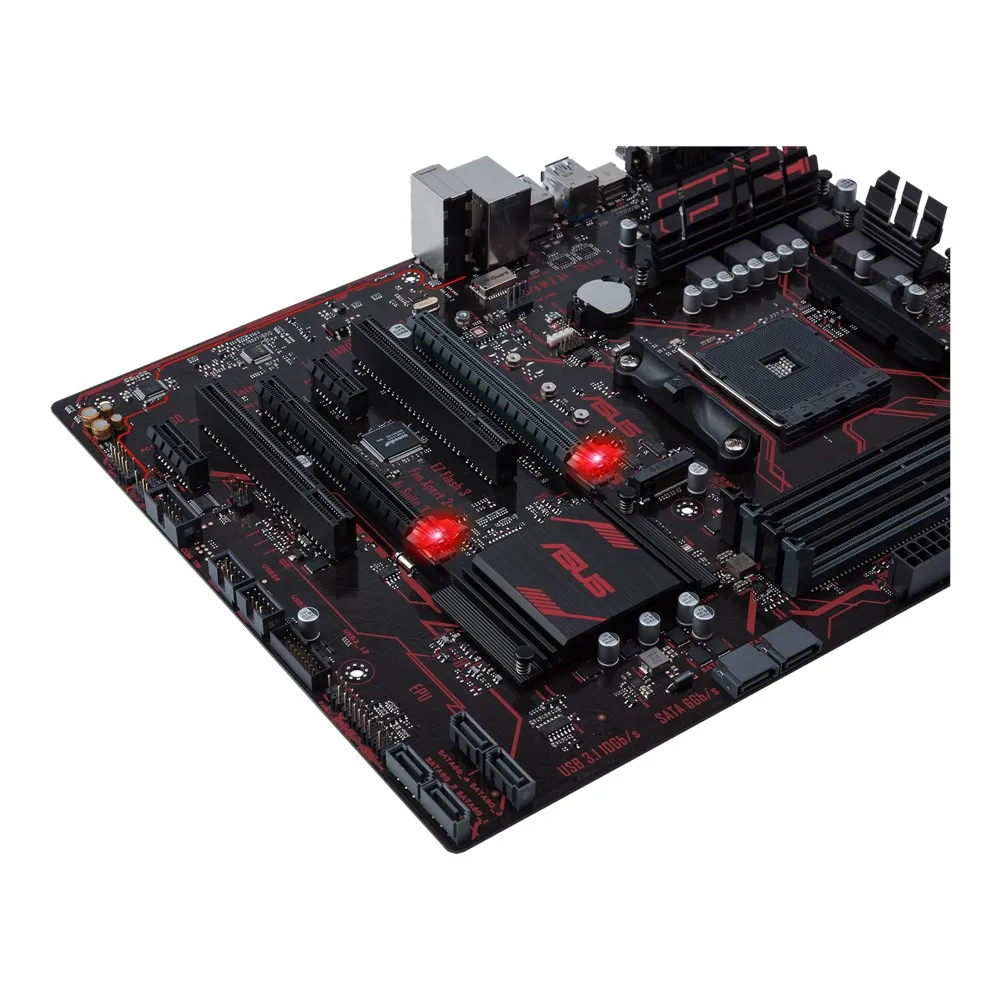  Verwendet ASUS B350-PLUS AM4 ATX motherboard mit LED beleuchtung DDR4 32 Gb/s M.2 HDMI SATA 6 Gb/s 