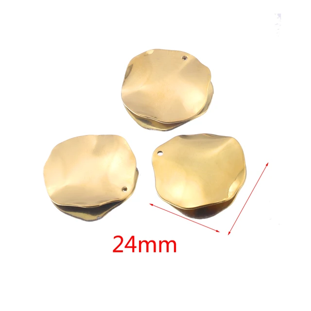 10pcs/lot Gold Stainless Steel Irregular Earrings Format Charms Pendants  DIY Connection Keychain Jewelry Making Accessories G2