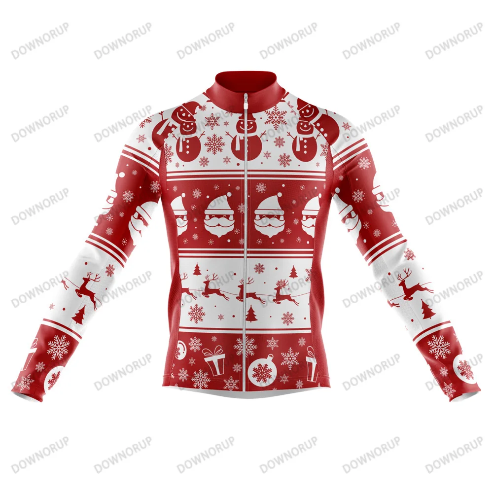Festive Long Sleeve Men's Cycling Jersey - 16 Unique Styles