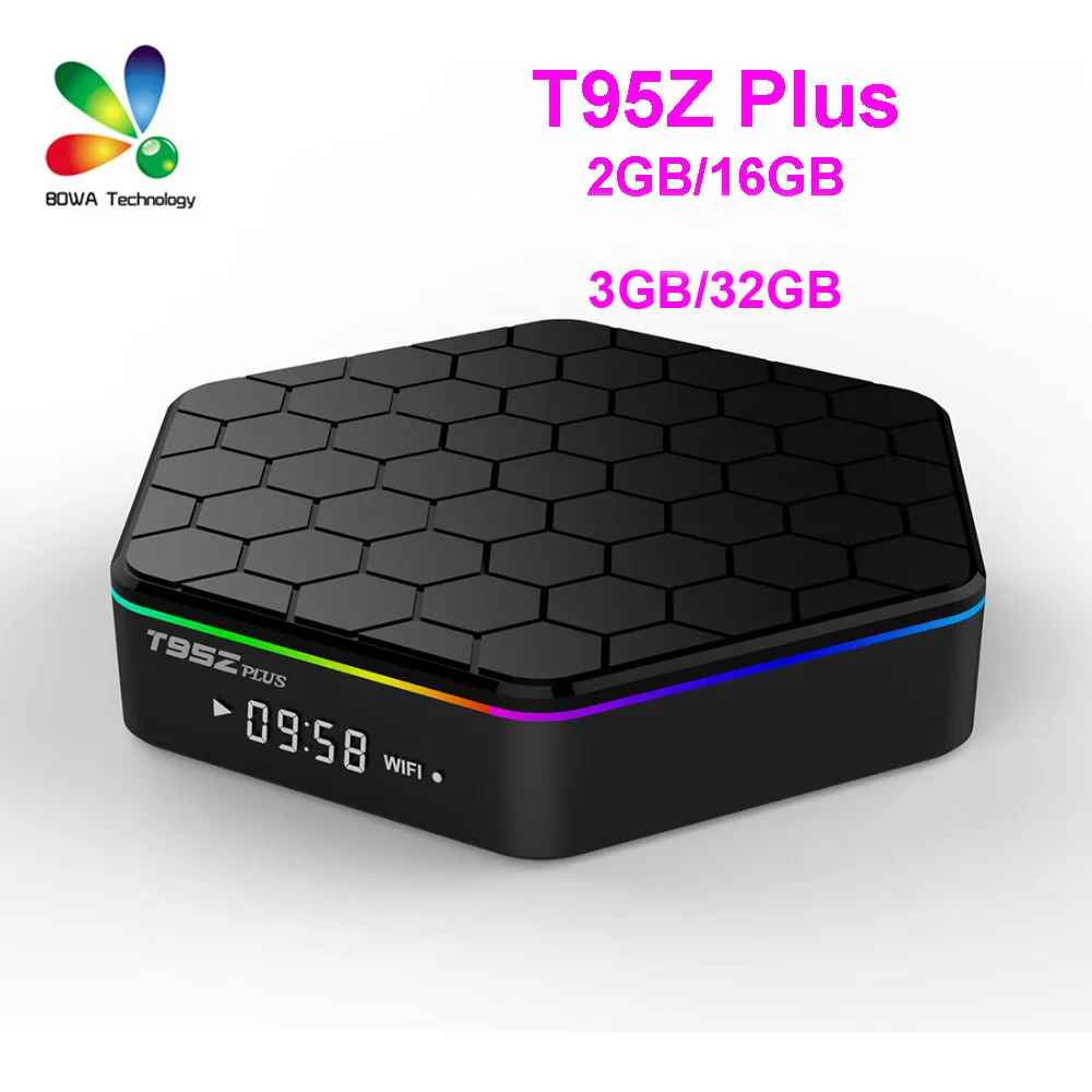 T95Z Plus 5 шт. t95z + 2 Гб 16 Гб/3 ГБ 32 Amlogic S912 ott tv box восьмиядерный смартфон Android 7 1