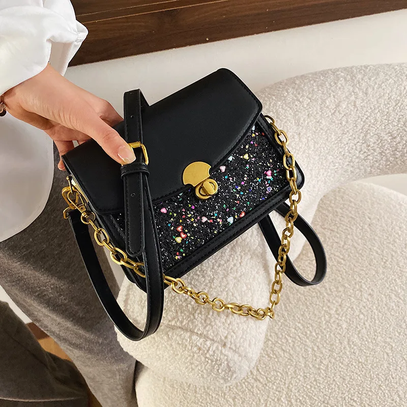 

Online Celebrity Bag Women's 2020 New Style Korean-style Versatile High Grade Sense Shoulder Bag Autumn & Winter Fashion Chain S