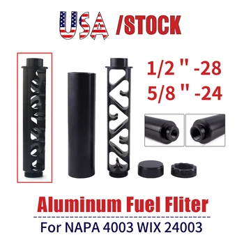 

6/10 Inch Black Extension Spiral 1/2-28 or 5/8-24 Car Fuel Filter 1X7 Car Solvent Trap for NAPA 4003 WIX 24003 RS3-OFI023