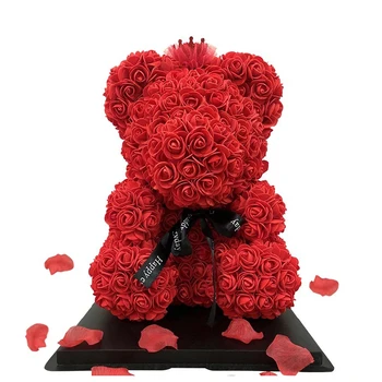 

Creative Valentine's Day Animal Gist Simulation Flower Bear Eternal Flower Bubble Bear Rose Bear Gift Box Hug Bear