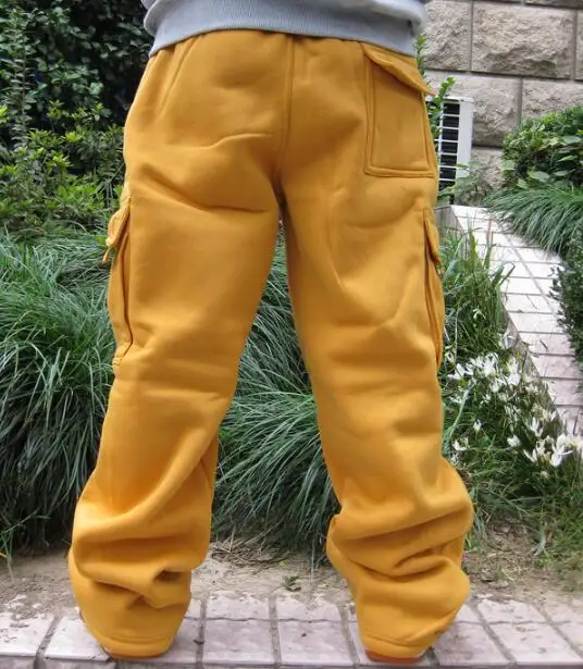Хип-хоп джоггеры спортивные брюки для мужчин и женщин уличная большой карман брюки Карго повседневные Прямые Свободные мешковатые брюки