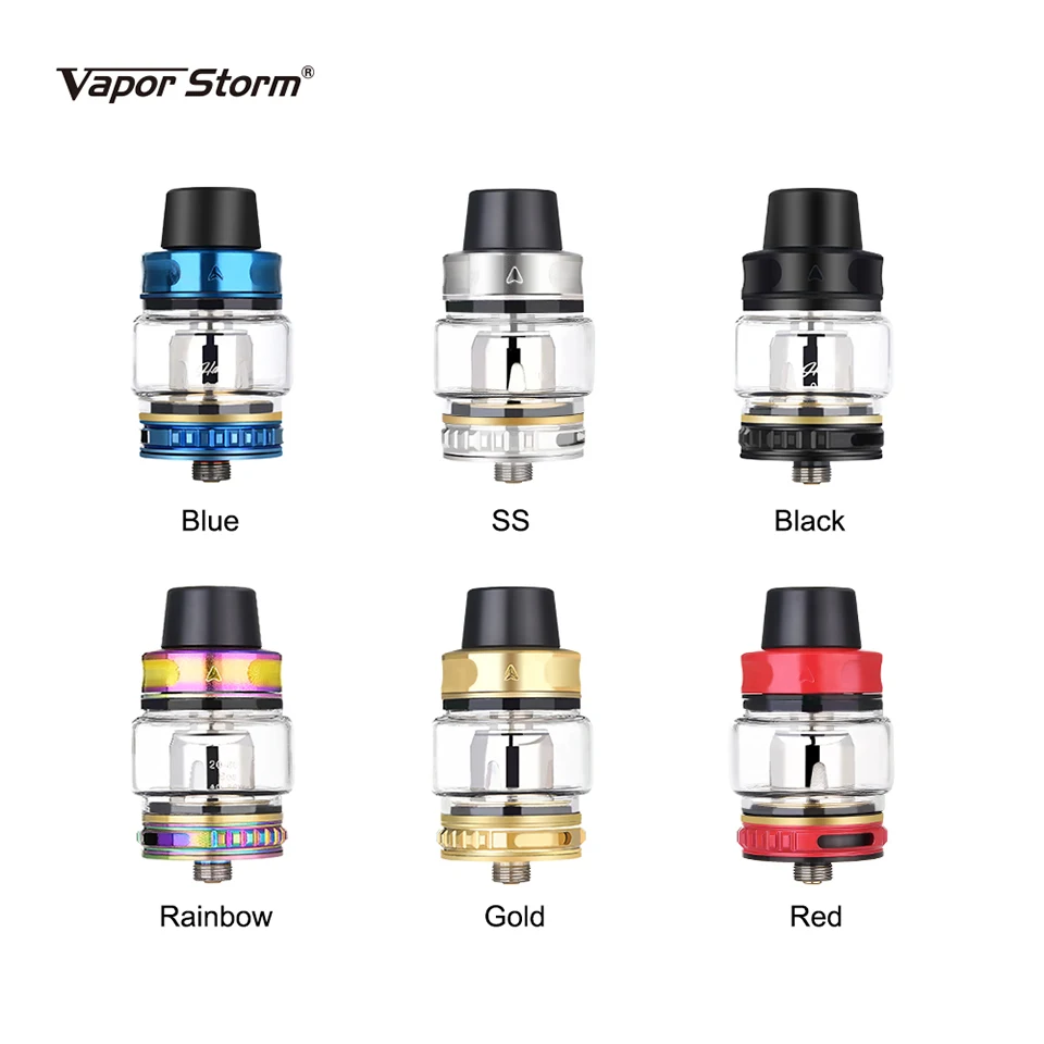 Vapor Storm Trip Atomizer 0.2ohm Mesh Coil Sliding Top Fill Tank Organic Cotton 2ml6ml 200W Electronic Cigarette Vape Tank (9)