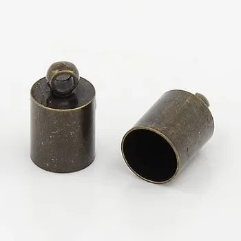 

1 Box Antique Bronze DIY Brass Glue-in Style Necklace Cord Crimp Ends Caps 50pcs