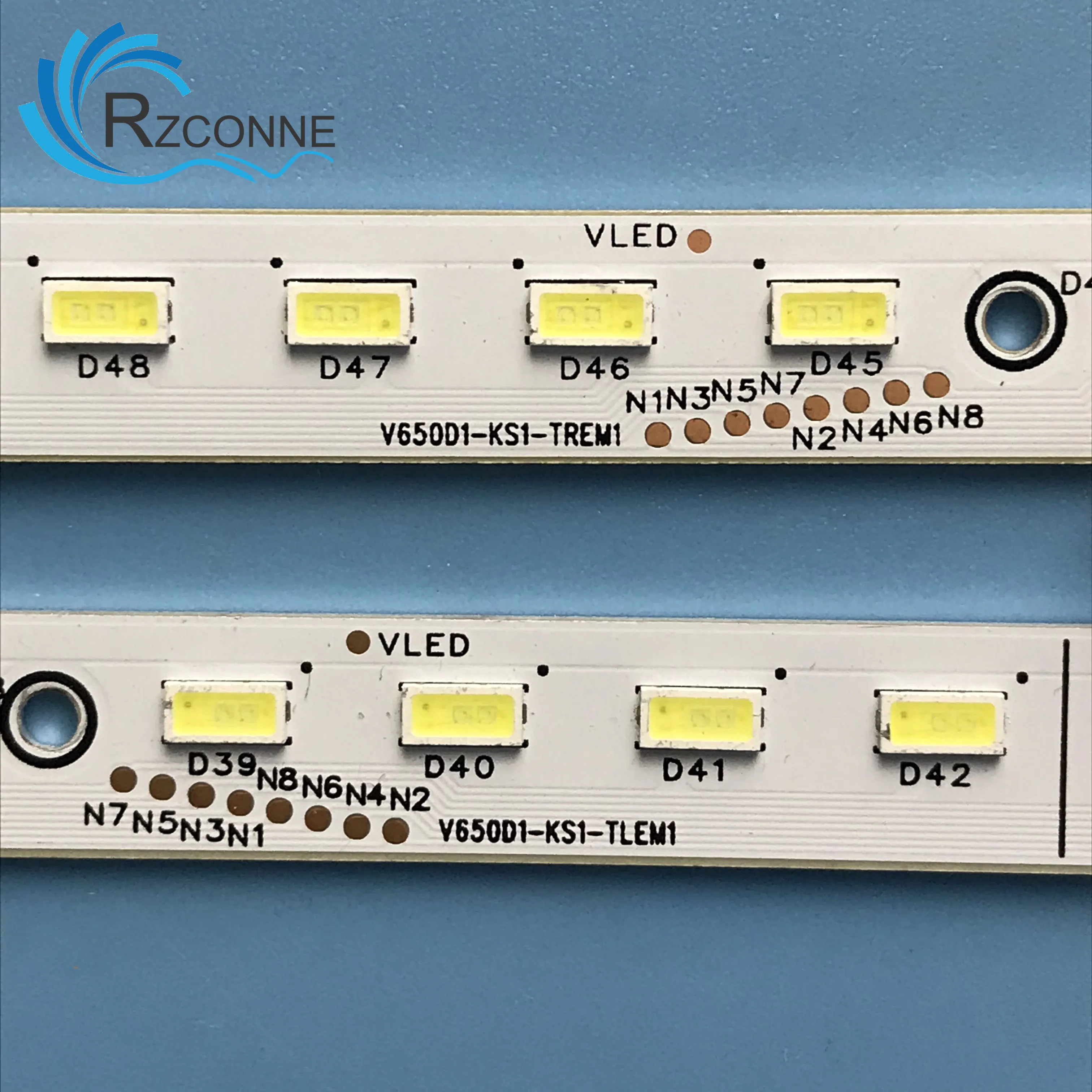 Tira de Retroiluminação Led 48 Lâmpada para 65puk7120 65lb5200 L65e5690a3d V650d1-ks2-tlem1 Trem1 65e10e 65pfl5w40 V650dk1-ls1 Ls6 - Imagem 2