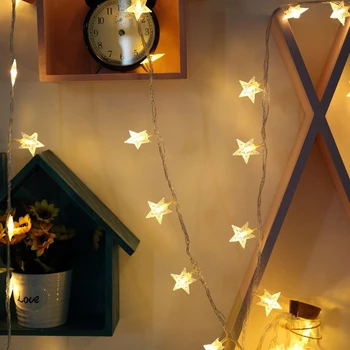 

Christmas Fairy Light Star Lamp String Garden Wedding Decor Wedding Home Indoor Decoration 5m LED String Lights