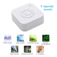 Noise-Sound-Machine Sleep-Alert White Rechargeable USB for Baby Office Travel Shutdown