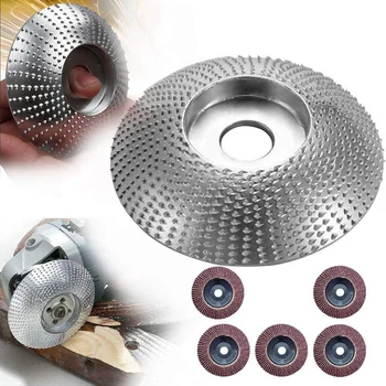 

Angle Grinder Disc, Wood Carving Disc Grinding Wheel Sanding Abrasive Grinder Disc with 5 Pieces Sanding Grinding Wheel