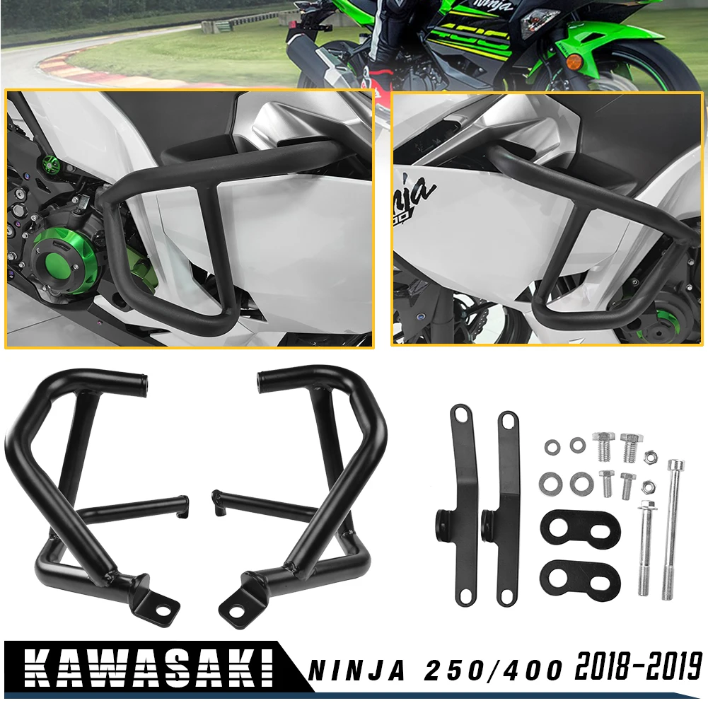 

Motorcycle for Kawasaki Ninja 400 Ninja 250 2018 2019 Engine Tank Protection Bar Guard Crash Bars Frame Bumper Ninja400 Ninja250