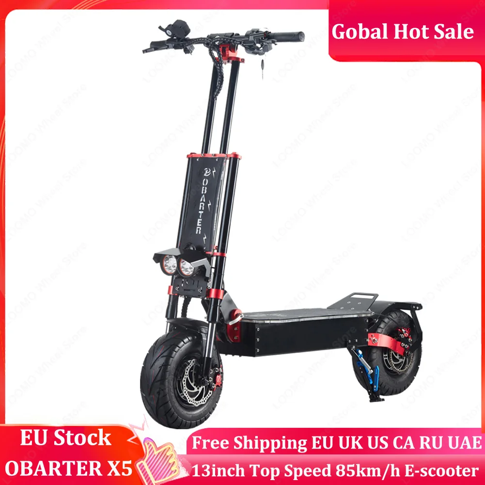 

EU/USA Stock OBARTER X5 13inch 60V 30Ah Dual Motor 2*2800W Top Speed 85km/h Powerful Adults Obarter X5 Electric Scooter