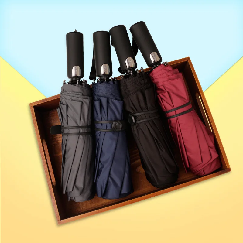 

Fully Automatic Umbrella Top Grade Folding Light Received Extra-large Umbrella UV-Protection Thick Umbrella
