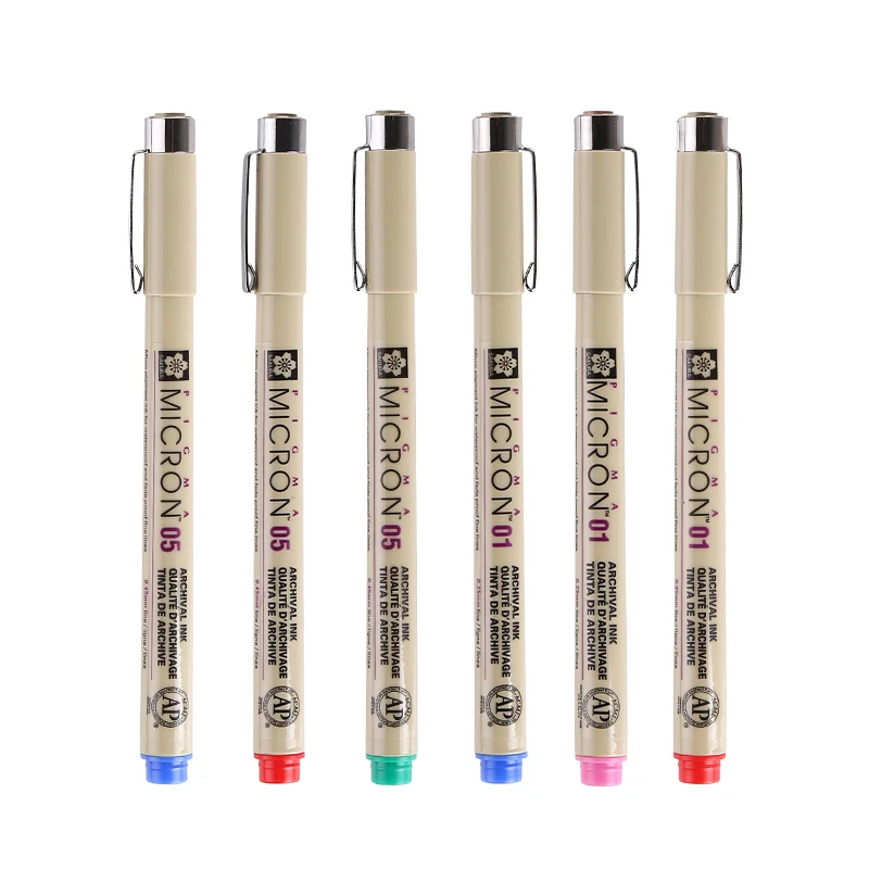 Цветная ручка Sakura Pigma Micron 0 25 мм 45 изящный лайнер для рисования маркеры essin маркер