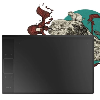 شراءA30 V2 10x6 بوصة لويحة الرسم البياني القلم الرقمي اللوحي مع 8192 مستويات بطارية خالية القلم 4 مفاتيح تعمل باللمس ولوحة اللمس