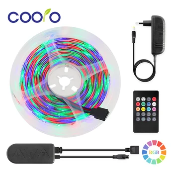 

SMD5050 2835 DC12V LED Strip Light Flexible Ribbon RGB Stripe Waterproof LED Light Tape 5M Bluetooth APP Controller Adapter Kit