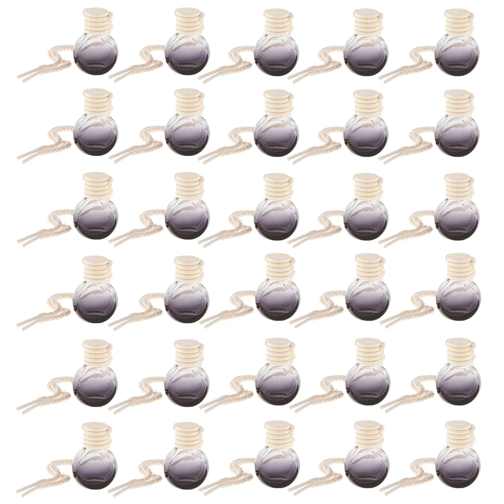 30pcs 10ml Empty Perfume Bottle Pendant Car Hanging Ornament Home Decor